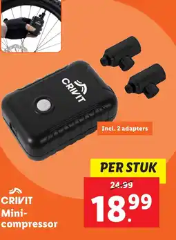 Lidl CRIVIT Mini compressor aanbieding