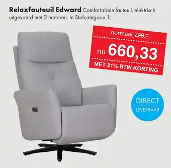 Woonsquare Relaxfauteuil Edward aanbieding