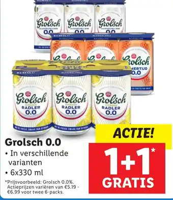 Lidl Grolsch 0,0 aanbieding