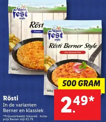 Lidl Rösti aanbieding