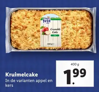 Lidl Kruimelcake aanbieding