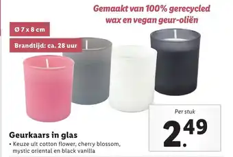 Lidl Geurkaars in glass aanbieding