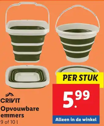 Lidl CRIVIT Opvouwbare emmers aanbieding
