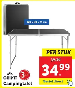Lidl CRIVIT Campingtafel aanbieding