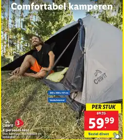 Lidl CRIVIT 4 persoons tent aanbieding