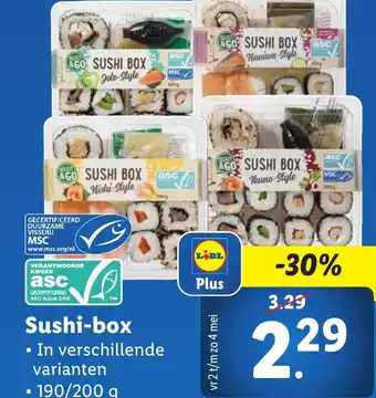 Lidl Sushi-box aanbieding