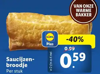 Lidl Saucijzen broodje aanbieding