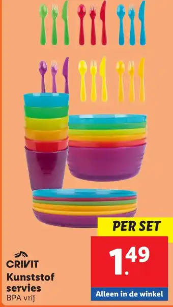 Lidl CRIVIT Kunststof servies aanbieding