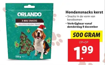 Lidl Orlando Hondensnacks Kerst 500g aanbieding