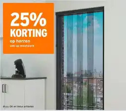 GAMMA 25% KORTING op horren ook op maatwerkM.u.v. OK en Velux artikelen aanbieding