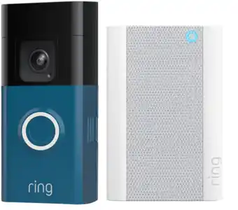 Coolblue Ring Battery Video Doorbell Pro + Chime Pro + Voorpaneel Blauw aanbieding