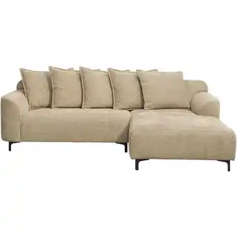 Leen Bakker Bank Elsa met chaise longue rechts - taupe - Leen Bakker aanbieding
