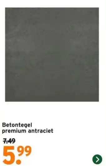 GAMMA Betontegel premium antraciet aanbieding