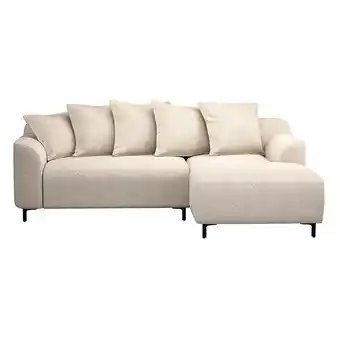 Leen Bakker Bank Elsa met chaise longue rechts - stof Anthology - beige - Leen Bakker aanbieding