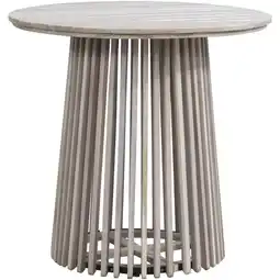 Leen Bakker Tuintafel Saône - acacia/greywash - 76xØ80 cm - Leen Bakker aanbieding