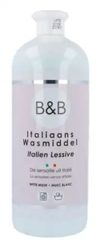 De Online Drogist B&B Italiaans Wasparfum Wasmiddel Witte Musk 1LT aanbieding