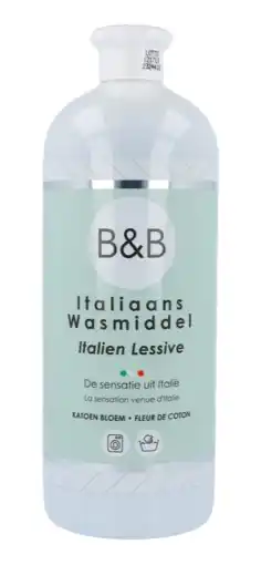 De Online Drogist B&B Italiaans Wasparfum Wasmiddel Katoen 1LT aanbieding