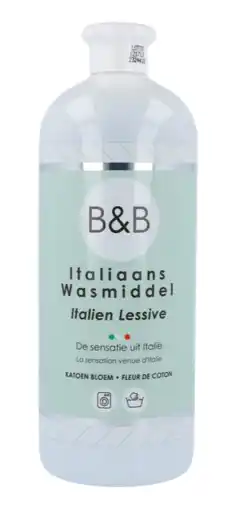 De Online Drogist B&B Italiaans Wasparfum Wasmiddel Katoen 1LT aanbieding