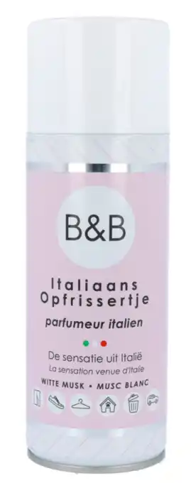 De Online Drogist B&B Italiaans Wasparfum Opfrissertje Witte Musk 400ML aanbieding