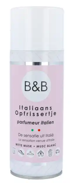De Online Drogist B&B Italiaans Wasparfum Opfrissertje Witte Musk 400ML aanbieding