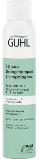 De Online Drogist Guhl 30_sec Droogshampoo Watermunt & Niacinamide 200ML aanbieding
