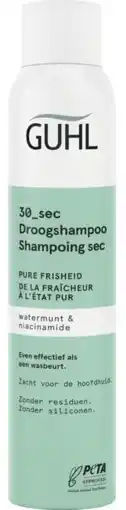 De Online Drogist Guhl 30_sec Droogshampoo Watermunt & Niacinamide 200ML aanbieding
