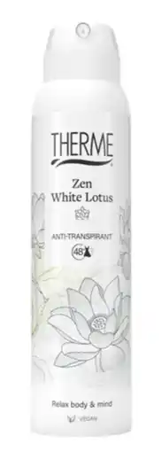De Online Drogist Therme Zen White Lotus Anti-Transpirant Spray 150ML aanbieding