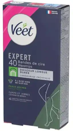De Online Drogist Veet Waxstrips Benen & Lichaam Droge Huid 40ST aanbieding