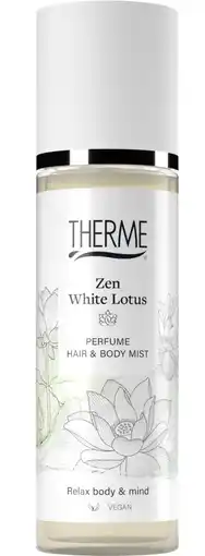 De Online Drogist Therme Zen White Lotus Perfume Hair & Body Mist 200ML aanbieding