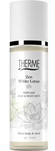 De Online Drogist Therme Zen White Lotus Perfume Hair & Body Mist 200ML aanbieding
