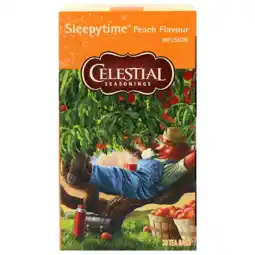 Holland & Barrett Celestial Seasonings Sleepytime Peach Herbal Tea - 20 theezakjes aanbieding
