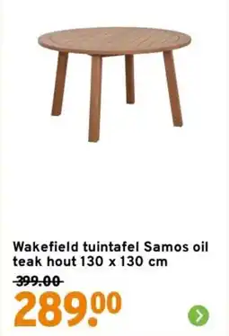GAMMA Wakefield tuintafel Samos oil teak hout aanbieding