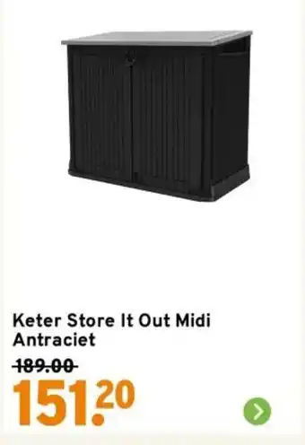 GAMMA Keter Store It Out Midi Antraciet aanbieding