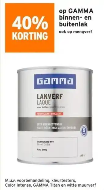 GAMMA Op gamma binnen en buitenlak aanbieding