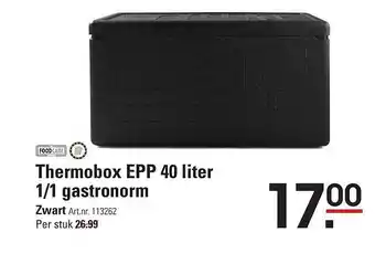 Sligro Foodcare thermobox epp 40 liter 1-1 gastronorm aanbieding