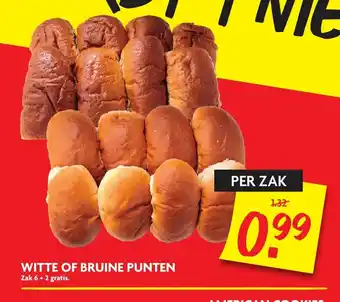 Dekamarkt Witte of Bruin punten 8st aanbieding