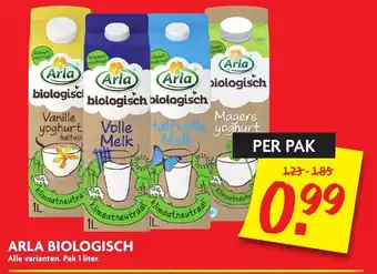 Dekamarkt Arla biologisch zuivel 1L aanbieding