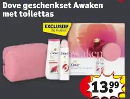 Kruidvat Dove geschenkset Awaken met toilettas aanbieding