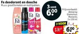 Kruidvat Fa deodorant en douche aanbieding