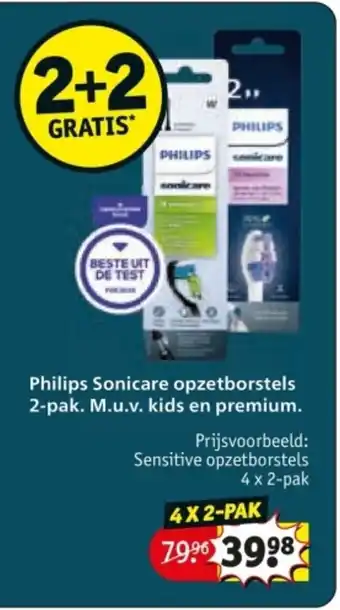 Kruidvat Philips Sonicare opzetborstels aanbieding