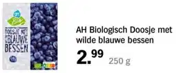 Albert Heijn AH Biologisch Doosje met wilde blauwe bessen aanbieding