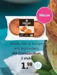 Albert Heijn AH Croissantbun, 2 stuks aanbieding