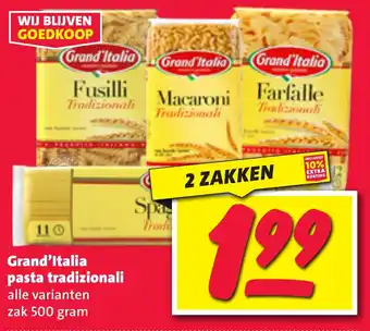Nettorama Grand'Italia pasta tradizionali aanbieding