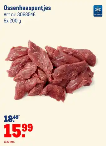 Makro Ossenhaaspuntjes 5x200 g aanbieding