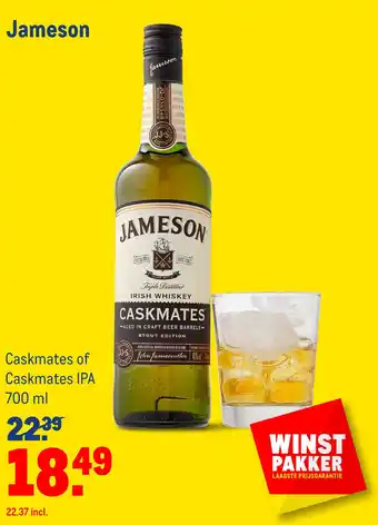 Makro Jameson caskmates of caskmates ipa 700 ml aanbieding