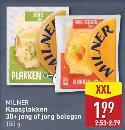 ALDI Milner Kaasplakken 30+ jong of jong belegen aanbieding