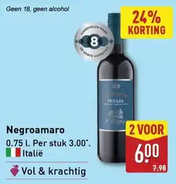 ALDI Negroamaro aanbieding