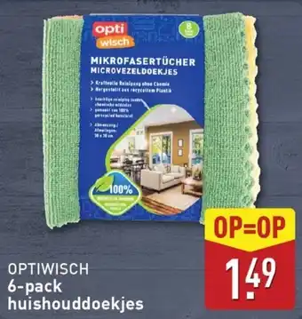 ALDI Optiwisch 6 pack huishouddoekjes aanbieding