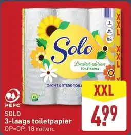 ALDI Solo 3 laags toiletpapier aanbieding