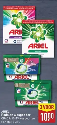 ALDI Ariel Pods en waspoeder aanbieding
